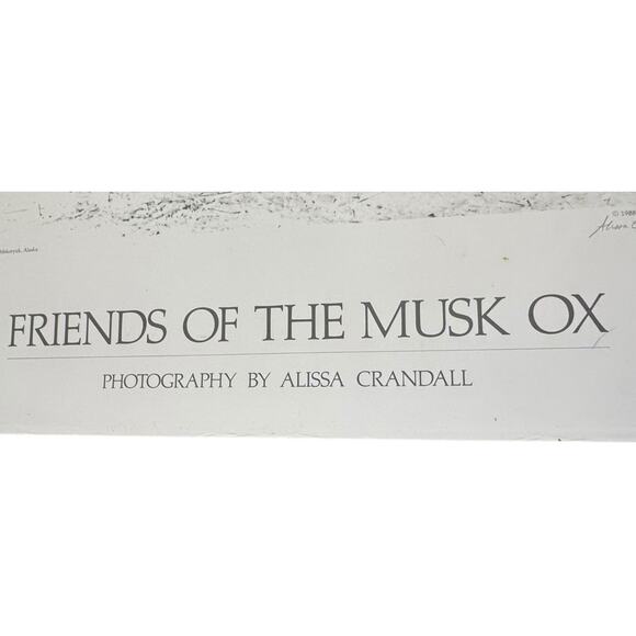 VTG Friends of the Musk Ox Alissa Crandall Poster Artist Signed 1988 Mekoryuk - Picture 3 of 9